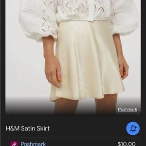 H &M satin skirt